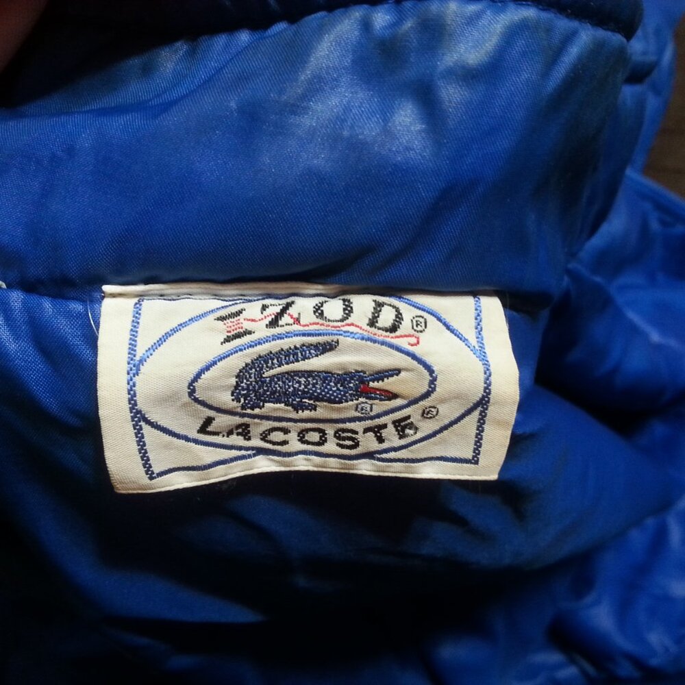 Vintage Izod Lacoste Jacket Puffer Bomber Hooded Men's Large Winter 80's 70's - Picture 13 of 16